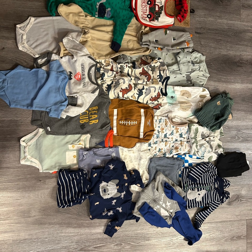 Baby boy 3-6 month assorted clothing set lot of 25